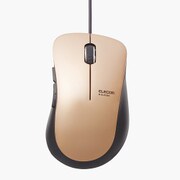 BlueLED 有線マウス 5ボタン 静音 ゴールド M-BL25UBSGD