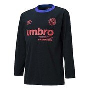 UCA5556J-BLK-140 [グラフィック長袖シャツ ジュニアサイズ 140cm ブラック×レッド×Rライム]