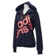 GXU24-AB3716-J/L [BC 裏起毛スウェットジップパーカー レディース Lサイズ カレッジネイビー/フラッシュレッド S15]