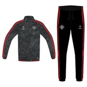 APU90-AC1975-L [2015-16 マンチェスター・ユナイテッドFC UCL プレゼンテーションスーツ 上下セット Lサイズ ブラック/アッシュ/ソーラーレッド]