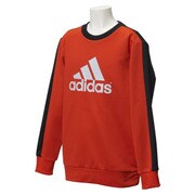 BBQ59-AC6796-J140 [KIDS TCOS SPORTS バックフリースクルースウェット ジュニアサイズ 140cm ボールドオレンジ/ブレック]