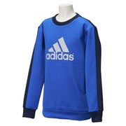 BBQ59-AC6797-J150 [KIDS TCOS SPORTS バックフリースクルースウェット ジュニアサイズ 150cm ブルー/カレッジネイビー]