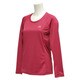 KAZ35-AH3485-J/M [Separates ワンポイントロングスリーブTシャツ レディース Mサイズ ボールドピンク/スーパーピンク F15]