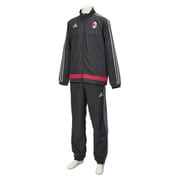GYP29-S20667-J/L [2015-16 ACミラン プレゼンテーションスーツ 上下セット メンズ Lサイズ ブラック/CH ソリッドグレー/ビクトリーレッドS04]