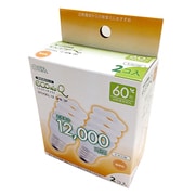 電球型蛍光灯 ECOdeQ(エコデンキュウ) スパイラル形 E26/60形相当 電球色 2個入 EFD15EL/12-SPN-2P
