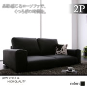 YS-11316 [Lex（レックス） ローソファ（ワイド肘）（オットマンは付属しません） 2人掛 カラー：ブラック]
