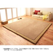 マイクロファイバーラグ fiesta(フィエスタ) 厚さ5mmタイプ 190×190cm ベージュ YS-6347