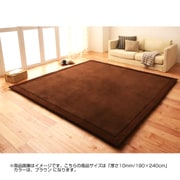 マイクロファイバーラグ fiesta(フィエスタ) 厚さ10mmタイプ 190×240cm ブラウン YS-6370
