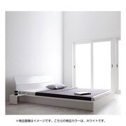 モダンデザインローベッド Zwei Farben(ツヴァイ ファーベン) 羊毛入りデュラテクノマットレス付き セミダブル ホワイト YS-39971