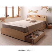 カントリーデザイン コンセント付き収納ベッド Sweet home(スイートホーム) 国産ポケットコイルマットレス付き セミダブル ナチュラル YS-40328