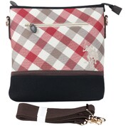 USPA-1854Red×Brown Check 3 [ショルダーバッグ レッド×ブラウンチェック]