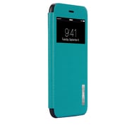 IP14-NPLS-08504D [iPhone 6s Plus用窓付き手帳タイプ合皮ケース（ブルー）]
