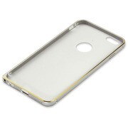IP14-NPUS-08703A [iPhone 6s 用プレミアムアルミフレームとレザーの背面を組合わせたケース（シルバーXホワイト）]