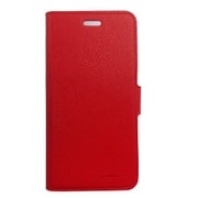 GOSH-6SE177 [iPhone 6s用スタンド機能、カードスロット付き手帳タイプ合皮ケース（レッドXグレー）]