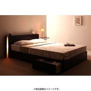 モダンライト・コンセント付き収納ベッド Lumiere(リュミエール) デュラテクノマットレス付き セミダブル ダークブラウン YS-60978