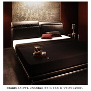 リクライニング機能付き モダンデザインローベッド Plutone(プルトーネ) マルチラスダブルデッキスプリングマットレス付き クイーン ブラック YS-64983