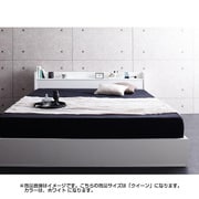 YS-65145 [棚 コンセント付収納ベッド Rizeros(リゼロス) マルチラススーパースプリングマットレス付き クイーン ホワイト]