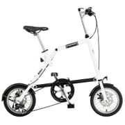 折りたたみ自転車 14型 シマノ8段 ホワイト NANOO-FD-1408