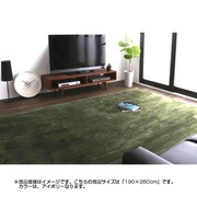 ふんわりスムースタッチ マイクロファイバークッションラグ 190×280cm アイボリー YS-36555
