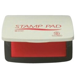 顔料系 スタンプ台 中型 赤色 SA-21