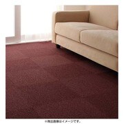 防音・防ダニ・防炎・制電機能付きタイルカーペット silenta(シレンタ) 同色40枚入り ボルドー YS-16704