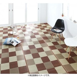 ウレタン付きが選べる国産い草ラグ casule(カジュール) ウレタン付き 191×191cm ブラウン YS-26589