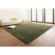 YS-57893 [さらふわ国産ミックスシャギーラグ rayures(レイユール) 200×250cm モスグリーン]