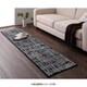 洗えるモダン柄キッチンマット MASS(マス) 45×120cm チャコール YS-57976
