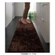 洗えるモダン柄キッチンマット MASS(マス) 45×180cm ブラウン YS-57980