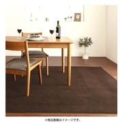 10色から選べる はっ水・防汚・防ダニ・抗菌・防炎・制電機能付きダイニングラグ placious(プラシャス) 180×220cm チョコレートブラウン YS-58015