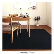 10色から選べる はっ水・防汚・防ダニ・抗菌・防炎・制電機能付きダイニングラグ placious(プラシャス) 180×220cm ジェットブラック YS-58017