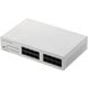 10/100Mbps対応スイッチングHub 16ポート プラスチック 磁石付き 電源内蔵 ホワイト EHC-F16PN-JW
