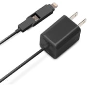 Lightning+microUSBコネクタ AC充電器 1A ブラック PG-TAC10A01BK