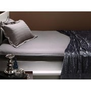 YS-50404 [ホテルスタイル ストライプサテンカバーリング ピローケース シルバーアッシュ]