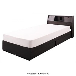 照明・コンセント付き収納ベッド Miana(ミアーナ) ポケットコイルマットレス付 ダブル ダークブラウン YS-6816