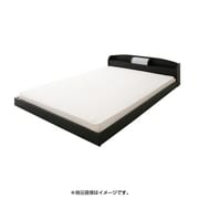 照明・棚付きフロアベッド ROSSO(ロッソ) ラテックス入り国産ポケットコイルマットレス付き セミダブル ブラック YS-6692