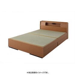 照明・棚付き畳収納ベッド 月下(Gekka) セミダブル ライトブラウン YS-11438