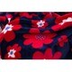 mofuaプレミアムマイクロファイバー毛布花柄 シングル ネイビー