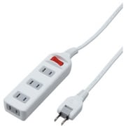 耐トラシャッター集中スイッチ付 4個口 1m 白 Y02S411WH