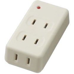雷サージ付 フロントタップ 3個口 白 Y02FUK300WH