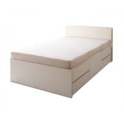 YS-63461 [モダンライト・コンセント付きチェストベッド Huette(ヒュッテ) マルチラススーパースプリングマットレス付き セミシングル ホワイト]