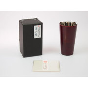 漆磨カップ 2重だるま 研ぎ出し レッド SCW-D102