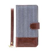 LP-XPZ5LBFST [Xperia Z5用 ファブリックデザインケース BOOK Fabric ストライプ]