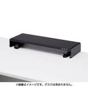 電源タップ+USBポート付き机上ラック W600×D200mm ブラック MR-LC202BK