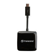 USB 2.0 コンパクトOTGカードリーダー/ライター ブラック TS-RDP9K
