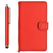 2054XPZ5 [XperiaZ5 手帳型 レザー調ケース タッチペン付き レッド]