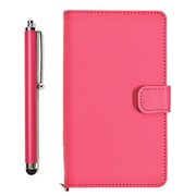 2055XPZ5 [XperiaZ5 手帳型 レザー調ケース タッチペン付き マゼンタ]