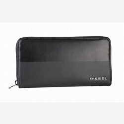 ディーゼル DIESEL 長財布 メンズ ブラック シルバー 本皮 財布