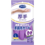 ファミリー ビニール厚手 L パープル 1組 [手袋 裏毛つき]