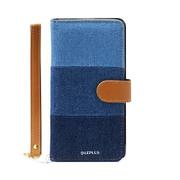 AQUOS ZETA SH-01H/AQUOS Xx2用 ファブリックケース BOOK Fabric 3色デニム LP-SH01HLBF3DM